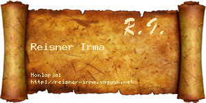 Reisner Irma névjegykártya